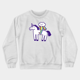 Unicorn and Rainbow Crewneck Sweatshirt